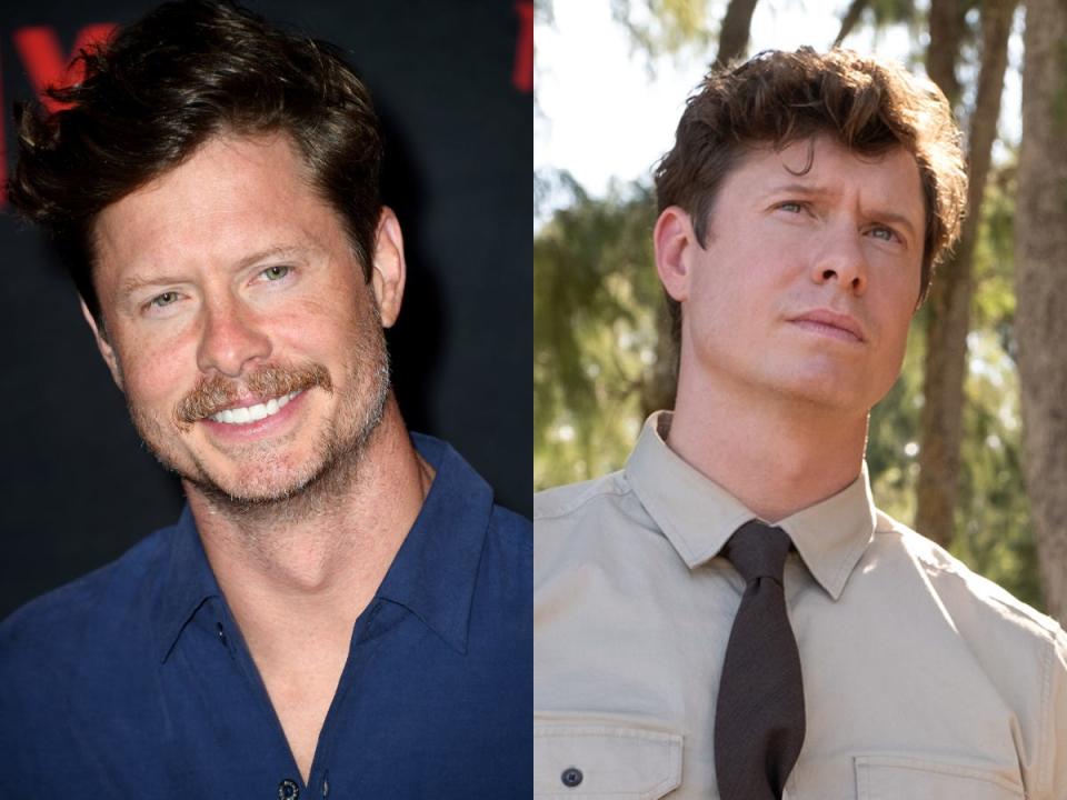 Anders Holm at the Premiere Of Netflix's "The Out-Laws" in Los Angeles and as Bill Randa in "Monarch: Legacy of Monsters."