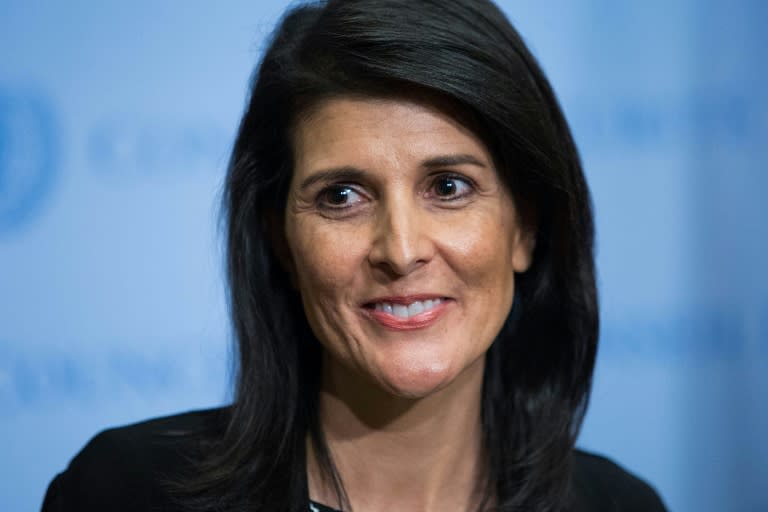 US Permanent Representative to the United Nations Ambassador Nikki Haley wants to schedule the human rights debate for April 18, but the council adopted a program of work for the month without putting it on the agenda