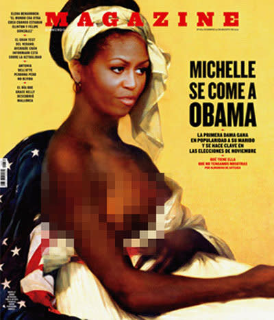 Magazine's semi-nude Michelle Obama cover