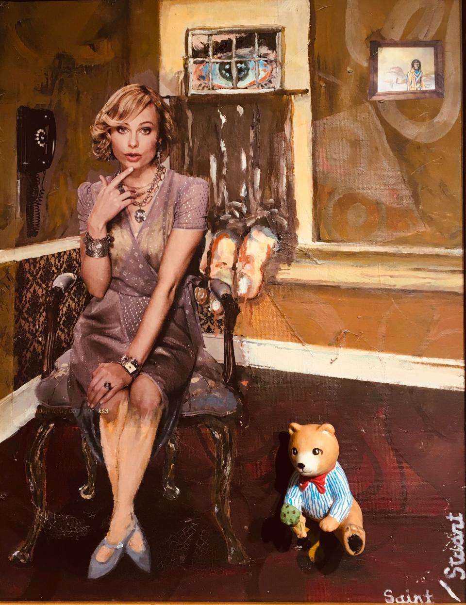 Untitled (blonde and bear), by Stuart Powers.