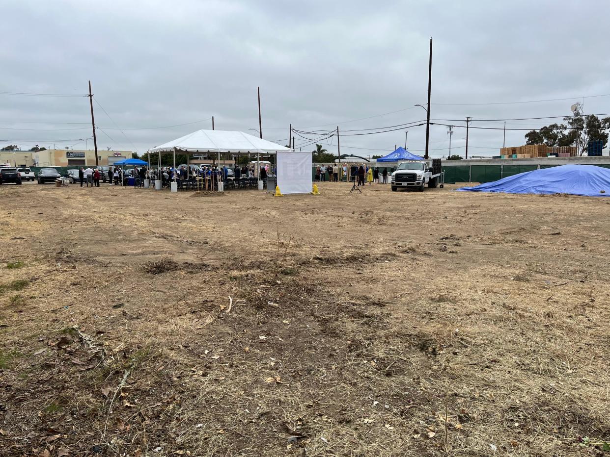 More than 100 people gathered Wednesday for a groundbreaking at the downtown Oxnard site of Central Terrace. Nonprofit developer Many Mansion expects the affordable housing complex to be completed in 18 months.