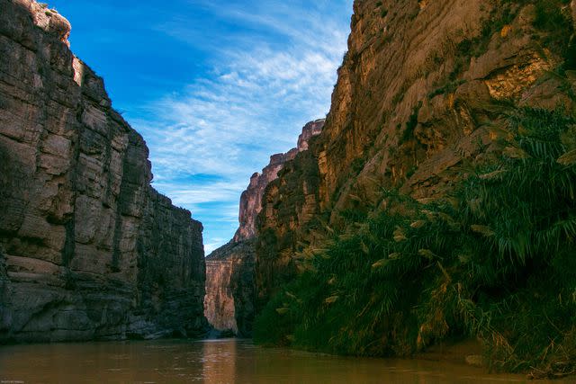 <p>Vince Fergus/Travel + Leisure</p> Large canyon in Big Bend National Park.