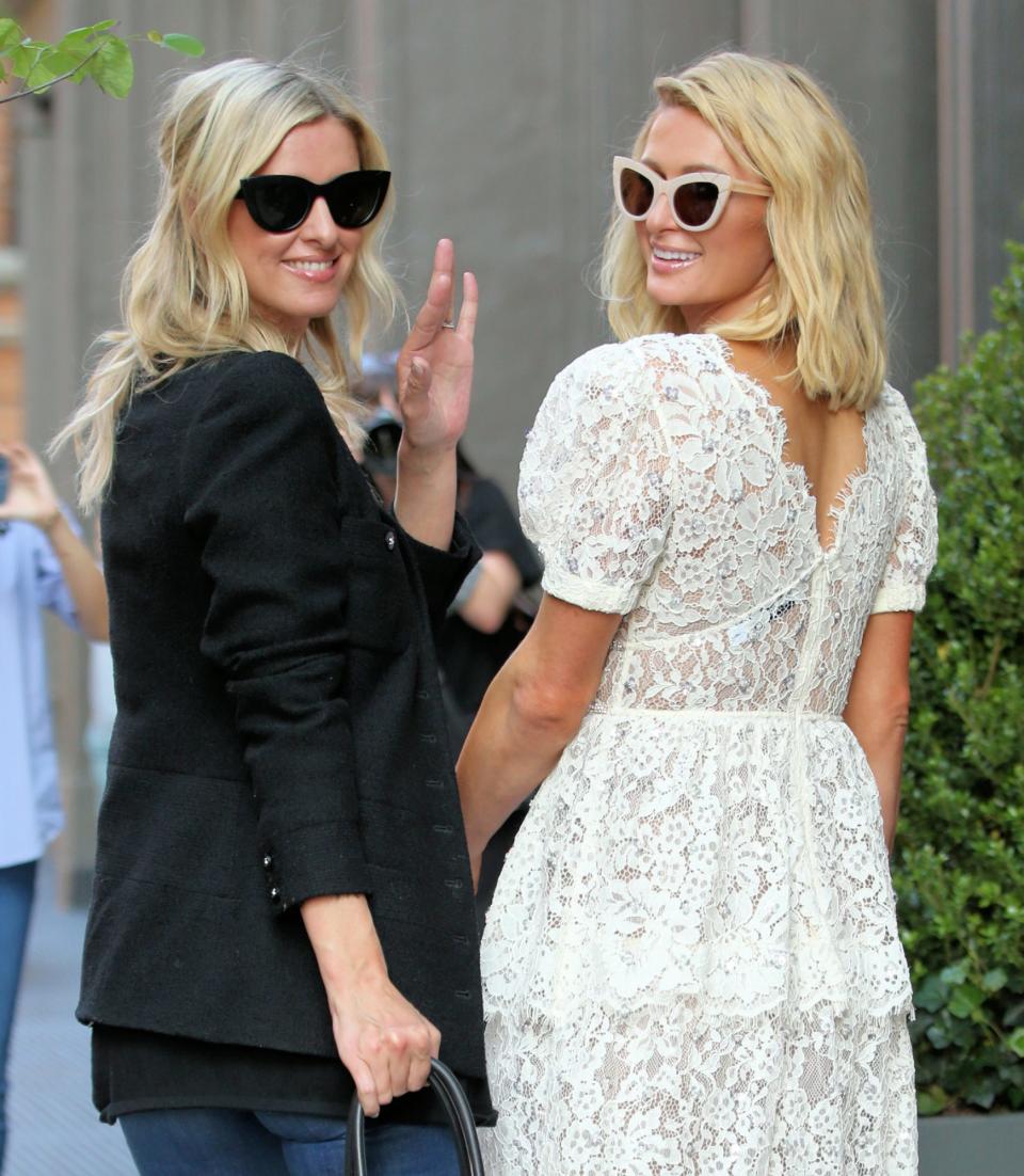 <p>Nicky and Paris Hilton film a sequel to the <em>This Is Paris</em> documentary in N.Y.C. on June 21.</p>