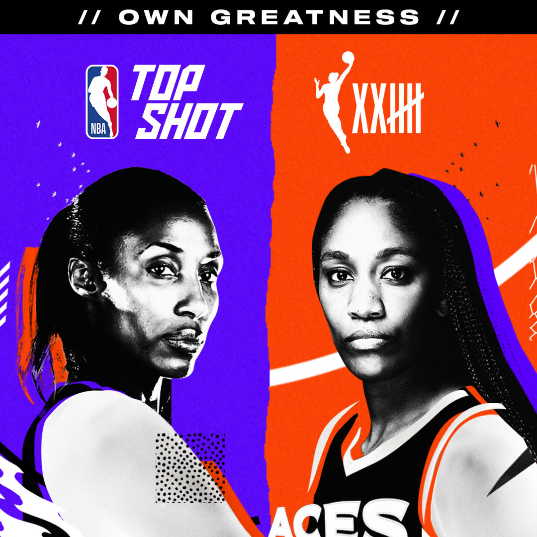 Lisa Leslie and A'ja Wilson headline the WNBA's Top Shot debut. (Courtesy of the NBA)