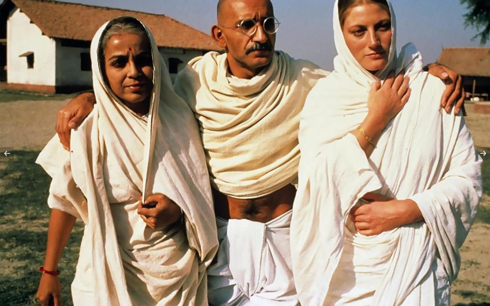 James (right) with Ben Kingsley in Gandhi - ww.alamy.com/ww.alamy.com