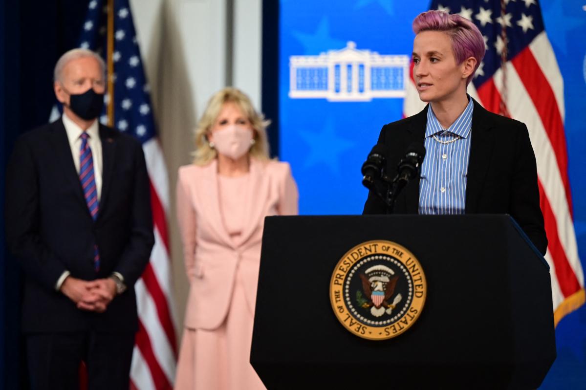 Megan Rapinoe Visits White House On Equal Pay Day Meets With President Biden One Of Our 