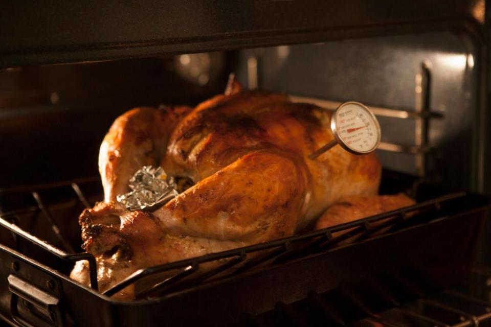 <p>A roasting rack will ensure that your turkey cooks evenly without burning on the bottom. Another benefit: a roasting rack allows you to collect the drippings from the turkey more easily so you can make a killer gravy. Don't own one? Improvise with <a href="https://www.delish.com/cooking/videos/a50196/how-to-roast-turkey-without-rack-turkey-cooking-hack/" rel="nofollow noopener" target="_blank" data-ylk="slk:this foil hack;elm:context_link;itc:0;sec:content-canvas" class="link ">this foil hack</a>.</p>