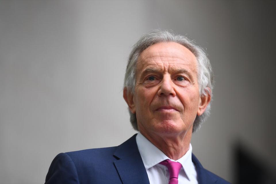 The former prime minister was launching a new report from the Tony Blair Institute for Global Change (Victoria Jones/PA) (PA Wire)