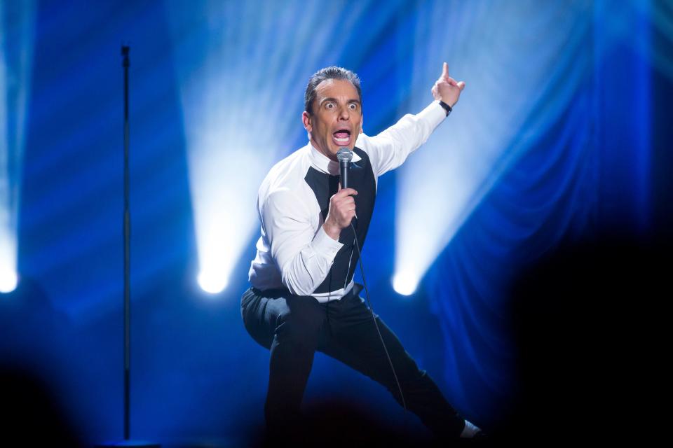 Sebastian Maniscalco performs in a 2016 show at the Beacon Theater in New York.