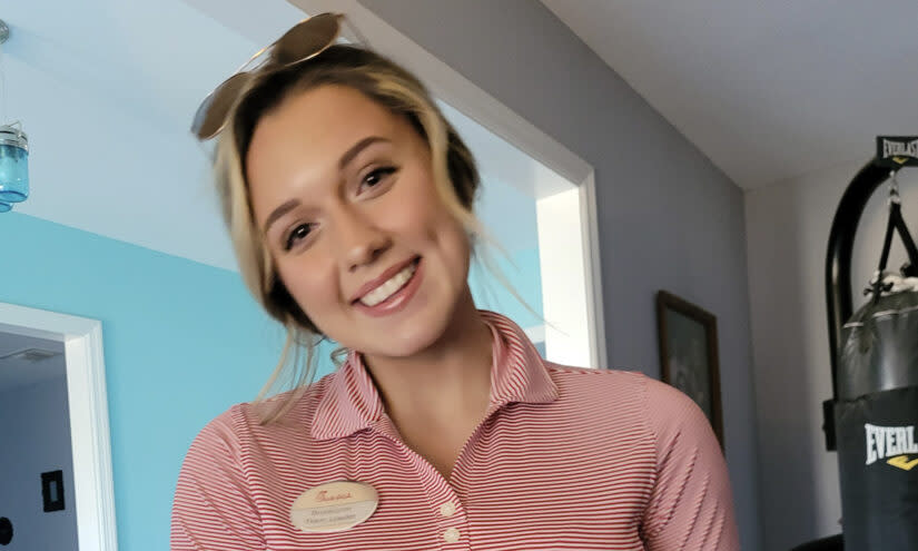 Brooklynn Daniels holds a job at Chick-fil-A while she finishes up her last year of high school.