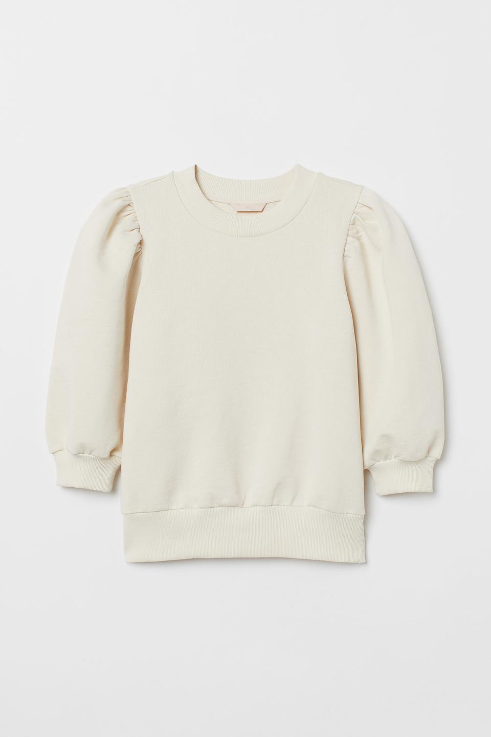 H&M Puff-sleeved Sweatshirt
