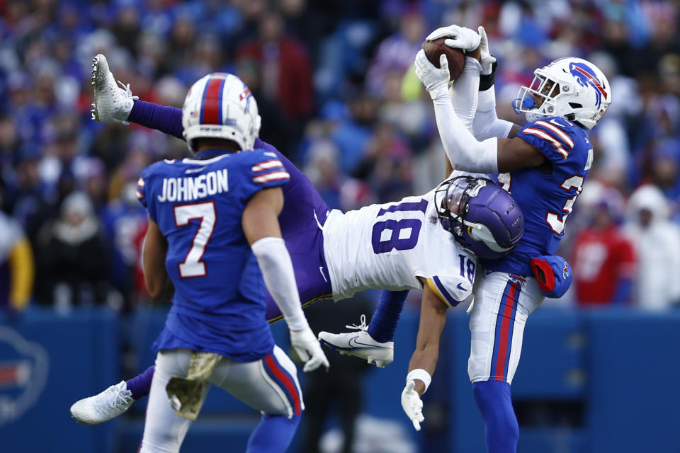 The Vikings have leaned on their top-end talent like Justin Jefferson (18) to pull out close games, and at 8-1, it's starting to look like a sustainable approach. (Photo by Isaiah Vazquez/Getty Images)