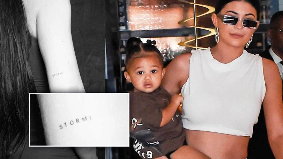 Kylie Jenner Pays Tribute to Daughter With Stormi Tattoo