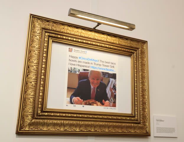 Donald Trump Cinco de Mayo tweet framed