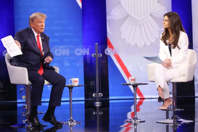 John Nowak/CNN Donald Trump and Kaitlan Collins at the CNN Republican Presidential Town Hall