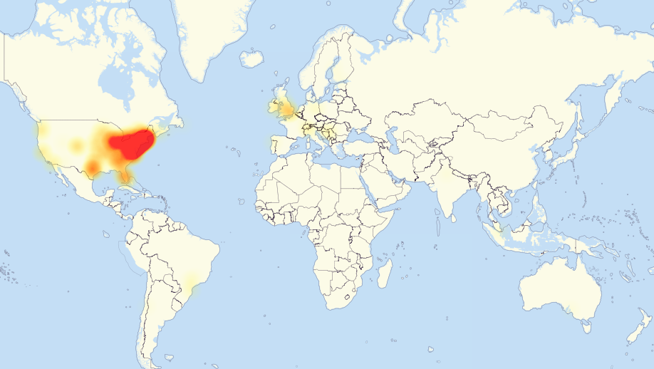 Screenshot of Twitter outage on Oct. 21, 1438 hours GMT