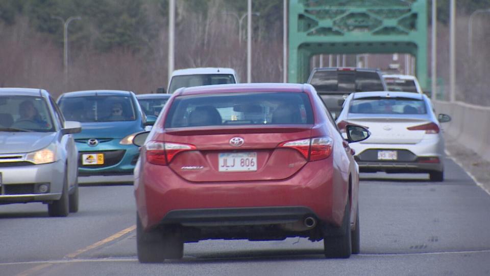 During peak times, commuter traffic is heavy on the Princess Margaret Bridge.