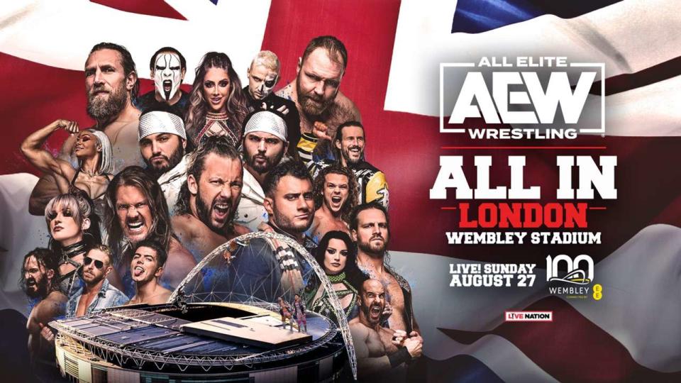 All Elite Wrestling's "All In" PPV emanates from London's Wembley Stadium on Aug. 27, 2023