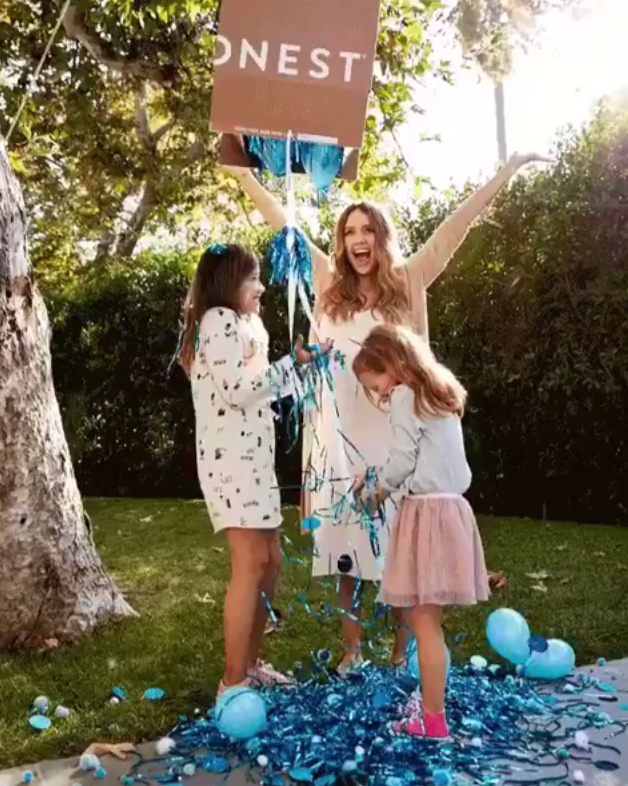 <p>The actress and soon-to-be mom of three shared her baby gender reveal with followers on Wednesday — and it’s a boy! The photo shows Alba showering her daughters, Honor and Haven, with blue ballons and streamers, and she hashtagged it “officially outnumbered,” “baby boy,” and “can’t wait to spoil him.” <br>(Photo: <a rel="nofollow noopener" href="https://www.instagram.com/p/Bar_v2Zh1Op/?taken-by=jessicaalba" target="_blank" data-ylk="slk:Jessica Alba via Instagram;elm:context_link;itc:0;sec:content-canvas" class="link ">Jessica Alba via Instagram</a>) </p>