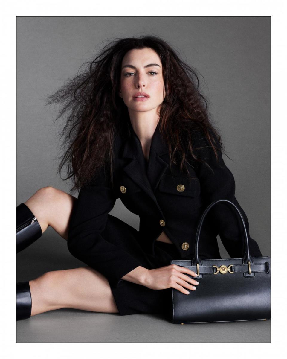 PHOTO: Anne Hathaway stars in the new Versace Icons collection campaign. (Mert Alas & Marcus Piggott/Versace)