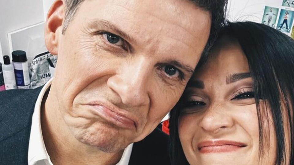 Nigel Harman and Katya Jones pulling sad faces