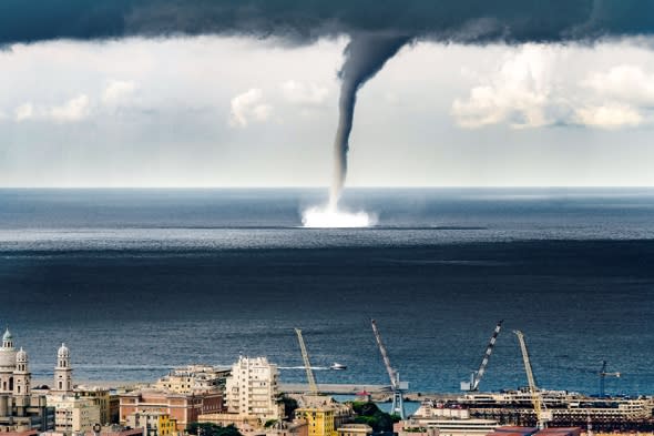 Tourists photographs huge waterspout off Italian coast