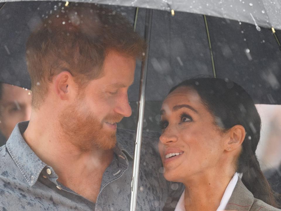 Prince Harry and Meghan Markle on a tour of Australia in 2018.