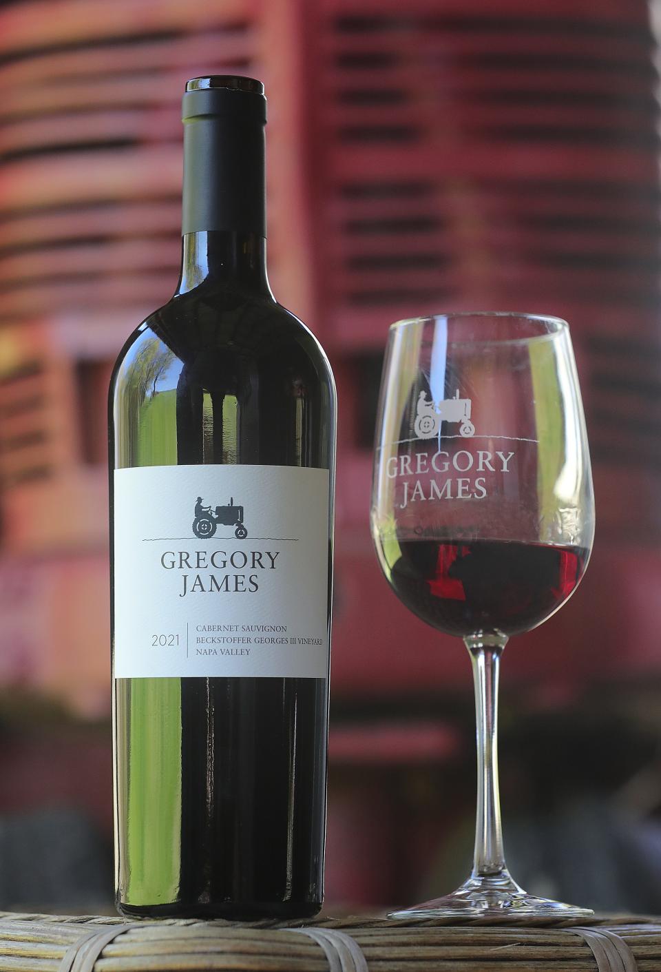 The 2021 Gregory James Beckstoffer cabernet from the Georges III Vineyard was rated 94-points by Wine Enthusiast Magazine on Monday, April 22, 2024, in New Philadelphia, Ohio. [Phil Masturzo/ Beacon Journal]