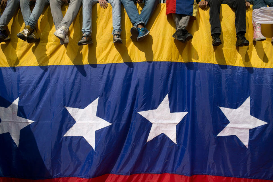 Protesters in Caracas, Venezuela