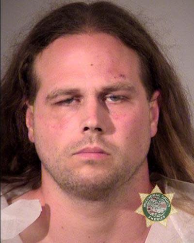 Jeremy Joseph Christian, 35, of North Portland, Oregon is pictured in this undated handout photo.