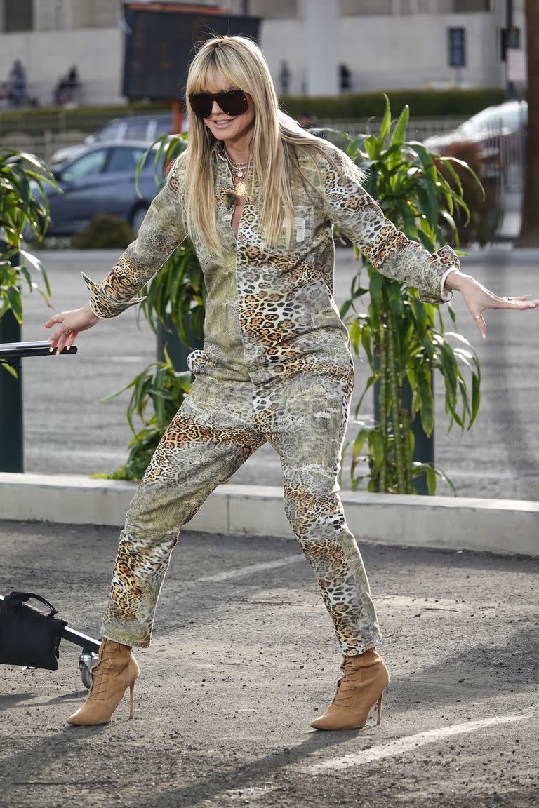 Heidi Klum estuvo grabando la apertura de Next Top Model en Las Vegas