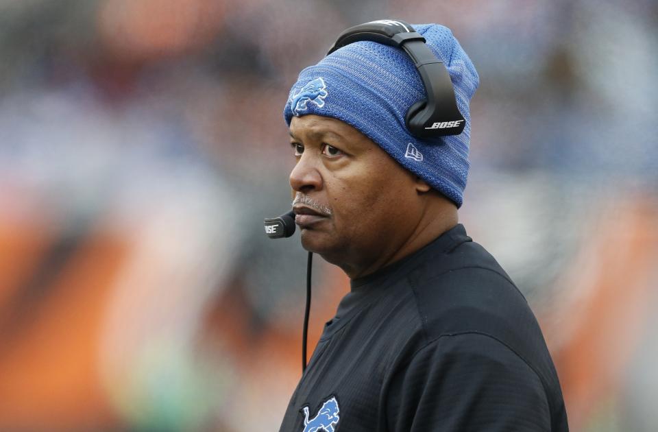 Unhappy camper: the Lions have fired head coach Jim Caldwell after four seasons. (AP)