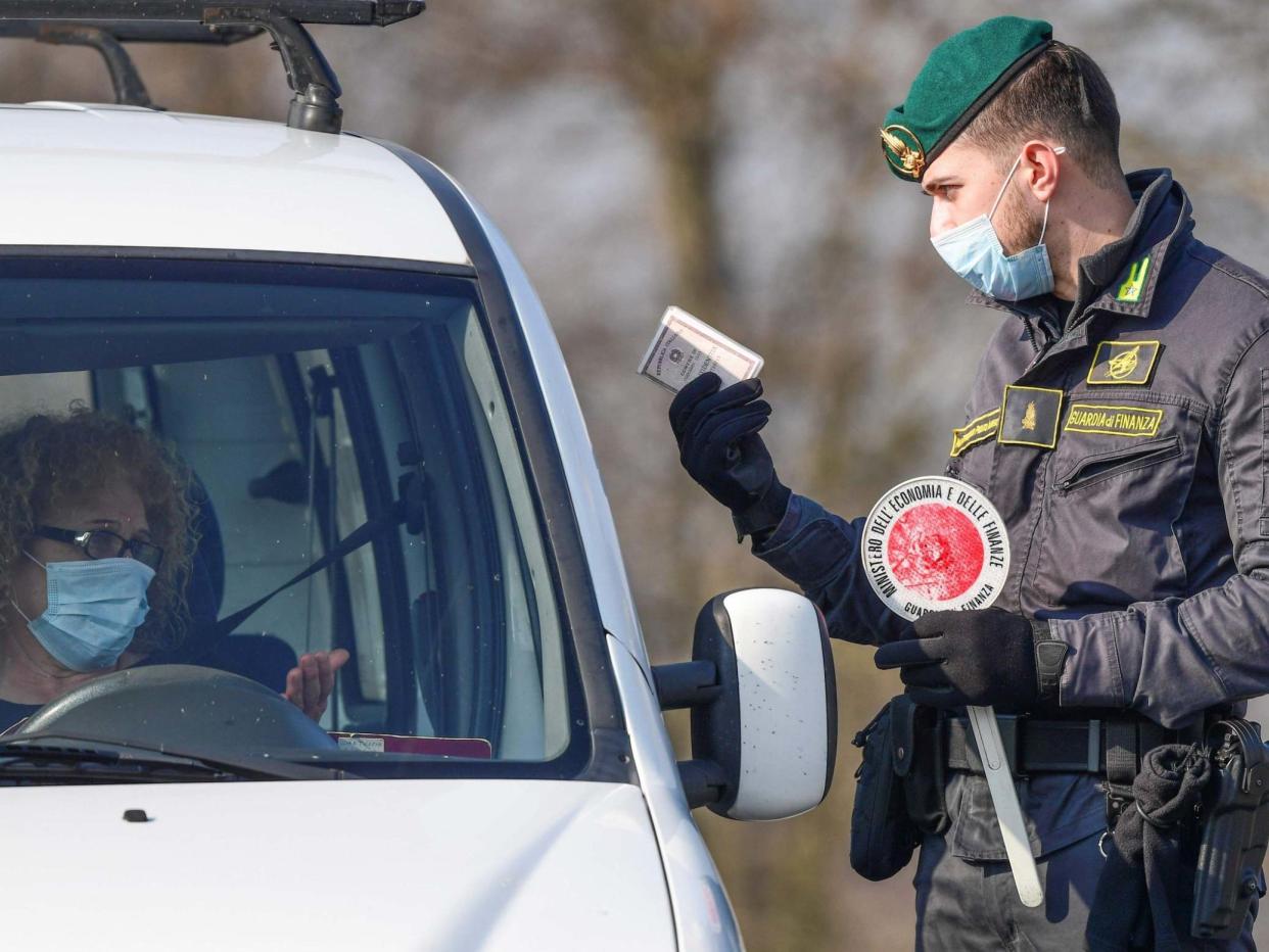 Parts of Italy have been put into lockdown after the country reported more than 220 cases of coronavirus: AFP via Getty