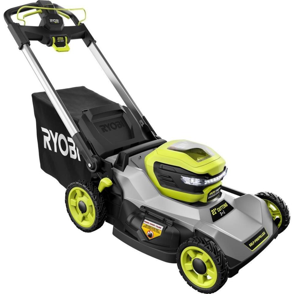 1) RYOBI RY401140US Self-Propelled Electric Lawn Mower