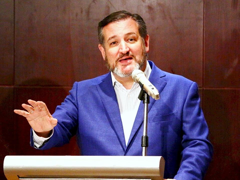 美國聯邦參議員克魯茲(Ted Cruz)長期支持台灣，圖為2019年10月他來台出席雙十國慶活動，在台北舉行記者會 (央廣檔案/記者王照坤 攝)