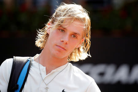 Tennis - ATP World Tour Masters 1000 - Italian Open - Foro Italico, Rome, Italy - May 17, 2018 Canada's Denis Shapovalov looks on after losing his third round match against Spain's Rafael Nadal REUTERS/Max Rossi