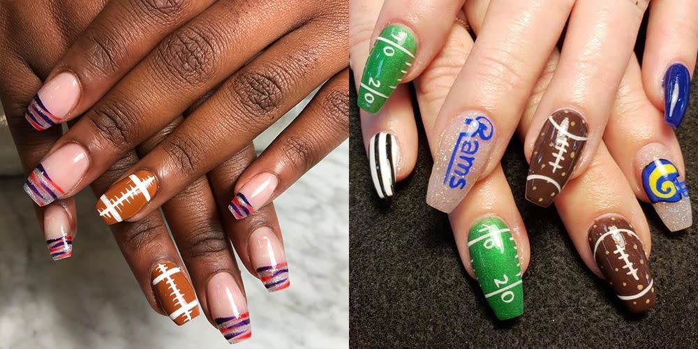 Super Bowl Nail Art Ideas