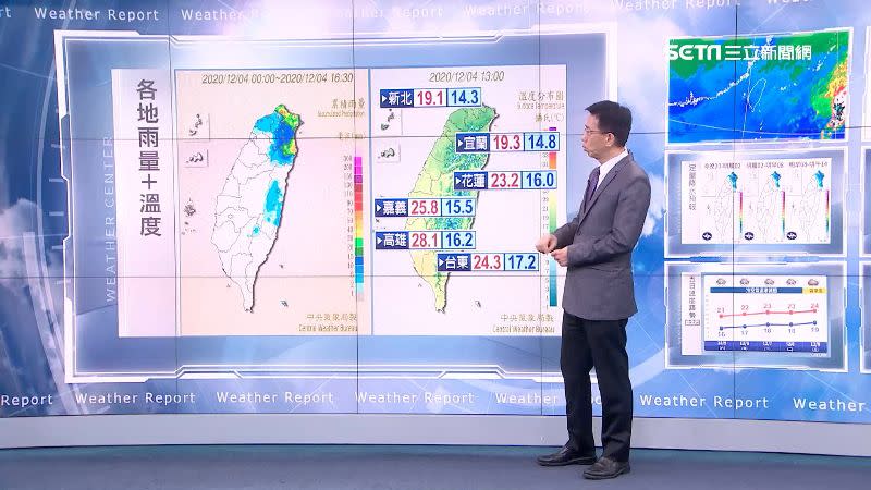 吳德榮表示，今日北部、東北部都會有下雨情形。