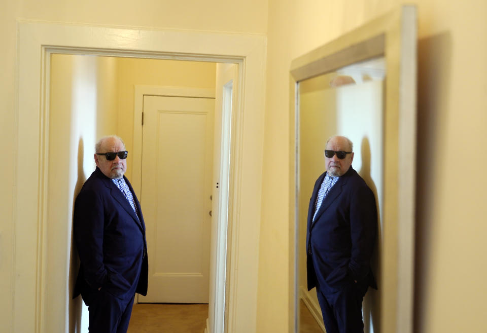 Paul Schrader, writer/director of the film "Master Gardener," poses for a portrait at the Chateau Marmont in Los Angeles on May 9, 2023. (AP Photo/Chris Pizzello)