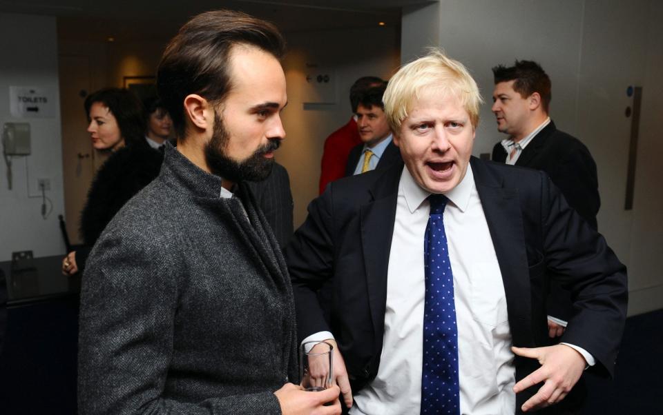 Boris Johnson with Evgeny Lebedev at the Evening Standard Theatre Awards at the Royal Opera House in London in 2009 - Ian West /PA