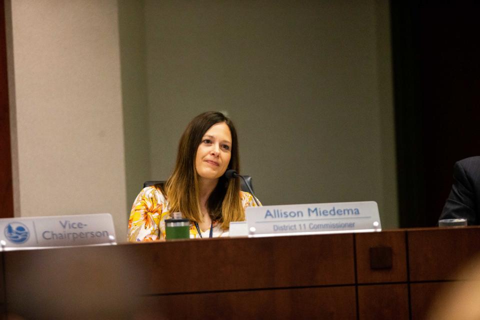 Commissioner Allison Miedema sits during a meeting Tuesday, June 27, 2023, at the Ottawa County Offices in West Olive.