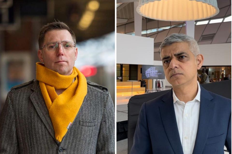 Lib Dem mayoral candidate Rob Blackie and Labour mayor Sadiq Khan (Andrew King Photography/Noah Vickers)