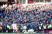 Football Soccer - Aston Villa v Liverpool - Barclays Premier League - Villa Park - 14/2/16 Kolo Toure celebrates with team mates after scoring the sixth goal for Liverpool Action Images via Reuters / Carl Recine Livepic