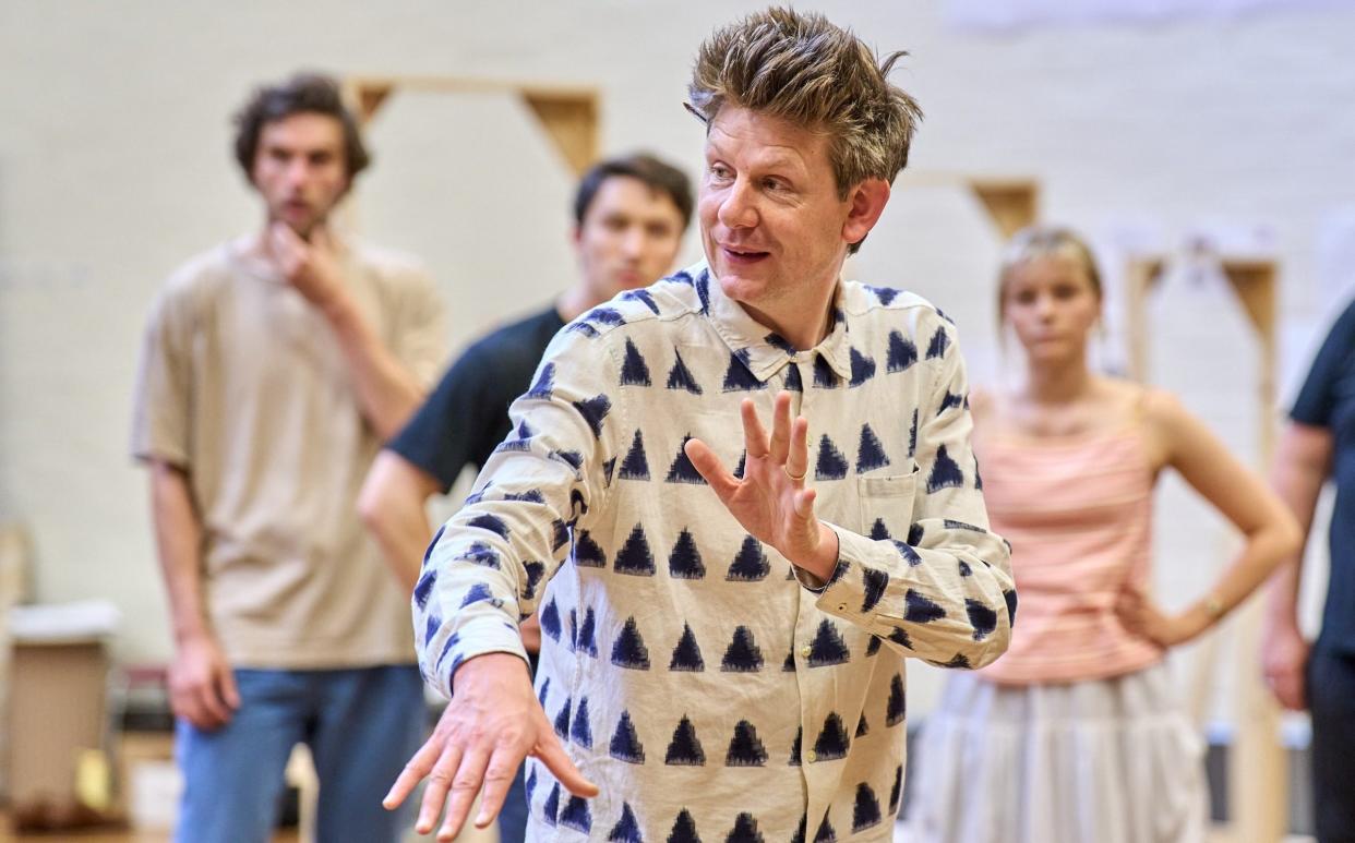 Strong form: Simon Godwin in rehearsals for Much Ado About Nothing - Manuel Harlan