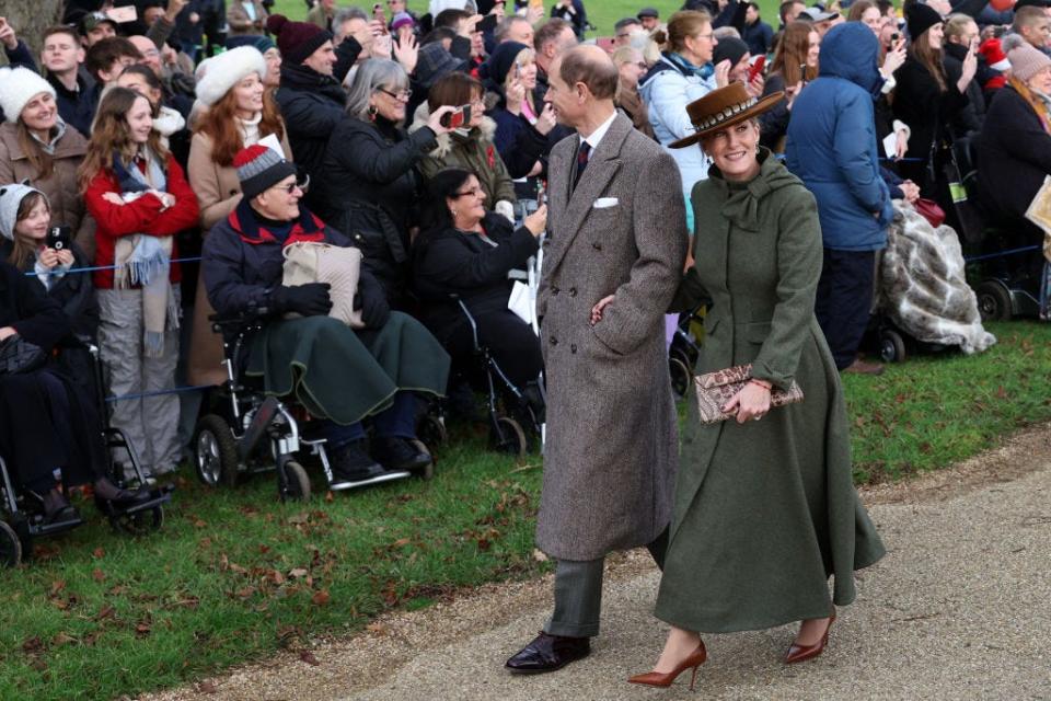 Prince Edward and Sophie, Duchess of Edinburgh on Christmas in 2023