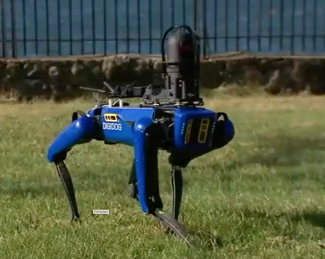 NYPD’s Digidog, built by Boston Dynamics, is now out on the streets as part of a test program (ABC7)