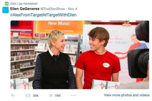 Alex from Target with Ellen DeGeneres