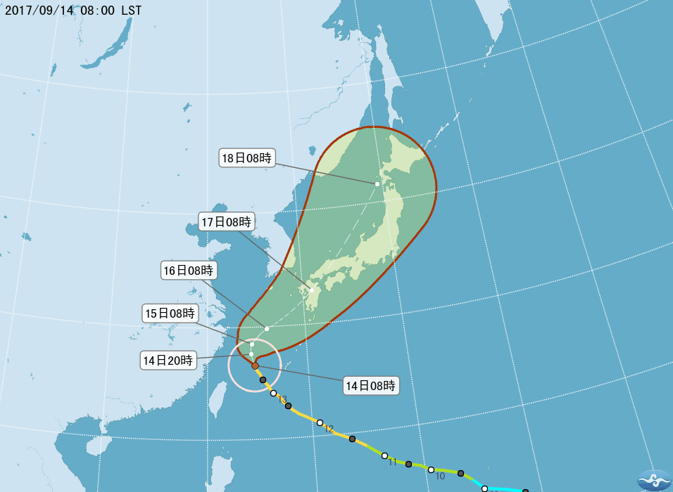 (取自中央氣象局網站)