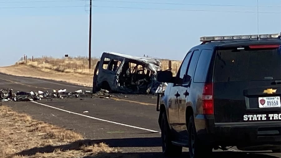 Crash site in Andrews County (Nexstar/Staff)