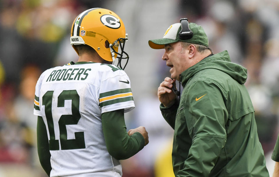 Former Packers tight end Marcedes Lewis detailed more disfunction between Aaron Rodgers and former coach Mike McCarthy on Thursday. (Jonathan Newton/The Washington Post via Getty Images)